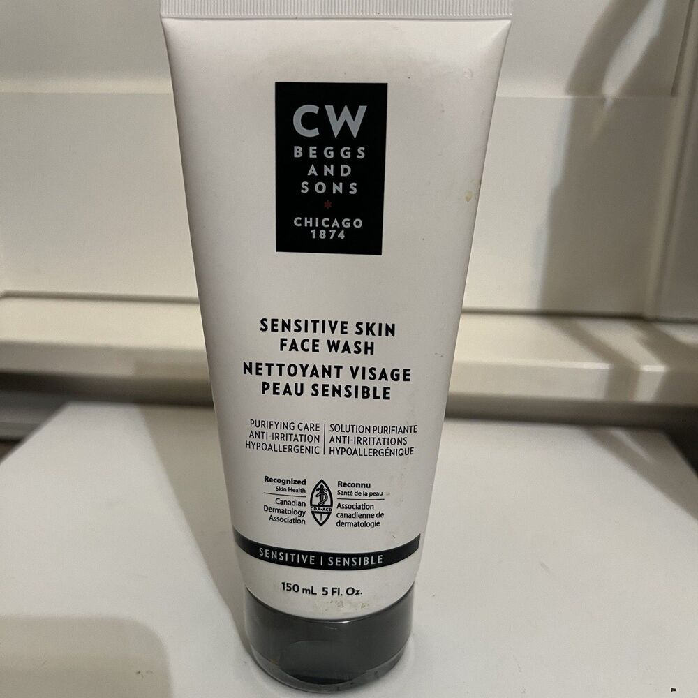 CW Beggs and Sons Sensitive Skin Face Wash for Men, Sealed 5fl Oz/150ml